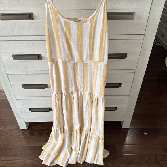 Yellow and white striped dress - Picture 2 of 3